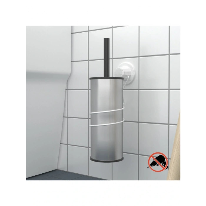 Vakumlu Duvara Monte Klozet Fırçası Beyaz