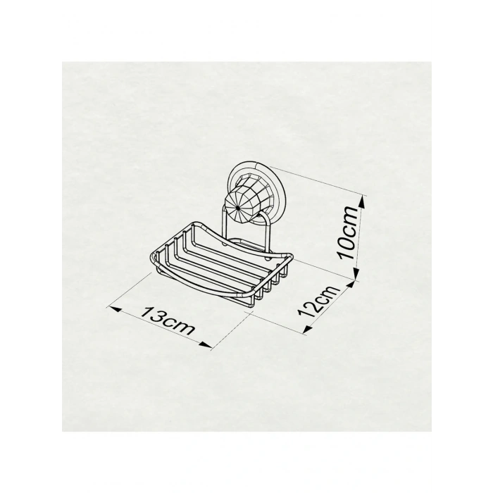 Vakumlu Paslanmaz Katı Sabunluk Siyah