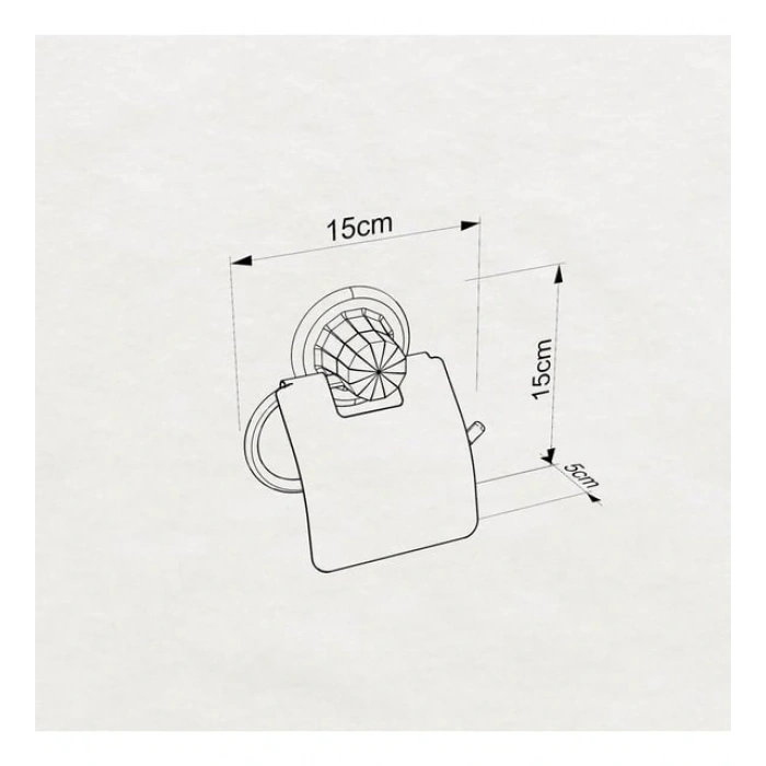 Vakumlu Tuvalet Kağıdı Askısı Kapaklı Siyah