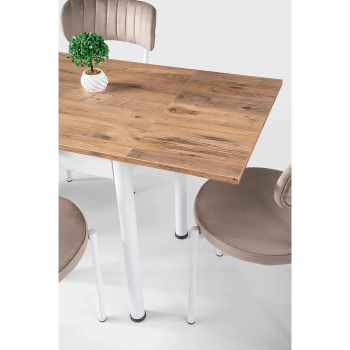 Yandan Açılır Ahşap Büyüyen Mutfak Masası 60x90 Atlantik Çam