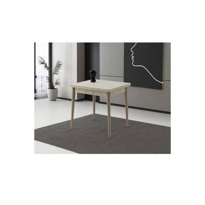 Yandan Açılır Büyüyen Yemek Masası 60x90cm Sidon-Bej Ayaklı