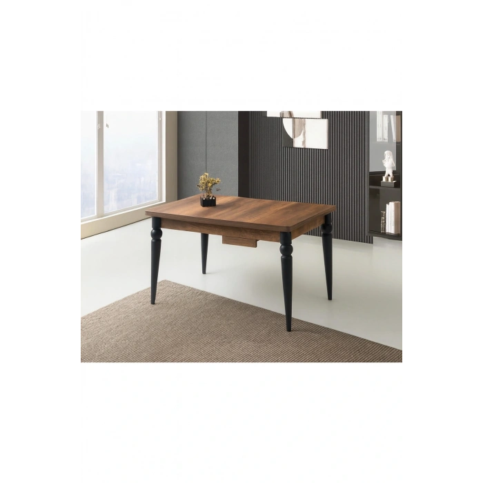 Yandan Açılır Büyüyen Yemek Masası Ceviz 80x120cm SADECE MASA FİYATIDIR