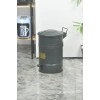 Pedallı Metal Galvaniz Mutfak Banyo Kapaklı Çöp Kovası 16 Lt Antrasit