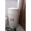 Pedallı Metal Galvaniz Mutfak Banyo Kapaklı Çöp Kovası 16 Lt Krem