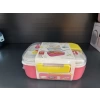 2 Bölmeli Paslanmaz Çelik Sızdırmaz Çatal ve Kaşıklı Saklama Kabı Beslenme Kabı 750 ML Pembe İthal Ürün