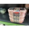 3 Katlı Paslanmaz Çelik Sızdırmaz Saklama Kabı Beslenme Kabı 2,45 Lt. Pembe İthal Ürün