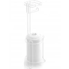 Banyo Tuvalet Kağıdı Askısı Çöp Kovası Yedekli Ayaklı Beyaz