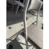 Açılır Katlanır Dolaplı Mutfak Masa 4 Katlanır Sandalye Takımı Beyaz