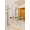 Banyo Köşe Rafı Tek Katlı Şampuanlık Vidalı + Vakumlu Tuvalet Kağıtlık