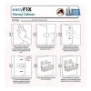Banyo Rafı Paslanmaz Yapışkanlı EasyFix Siyah