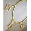 Dekoratif Yuvarlak Gold Çerçeveli Ayna 80cm