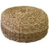 Dekoratif Yuvarlak Naturel Hasır Jüt Puf Minder 43x20cm