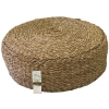 Dekoratif Yuvarlak Naturel Hasır Jüt Puf Minder 60x20cm