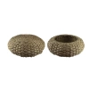 Dekoratif Yuvarlak Naturel Hasır Jüt Puf Minder 60x20cm