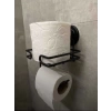 Delme Vida Matkap Yok! Vakumlu Yedekli Tuvalet Kağıtlık Mat Siyah