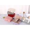 Deri Baklava Desenli Seyahat Takı Bijuteri Mücevher Kutusu Organizer Düzenleyici 16cm Gri İthal Ürün