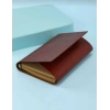 Yaprak Baskılı Deri Kapaklı Özel Tasarım Hediyelik Deri Kaplı Ajanda Anı-Not Defteri Kırmızı İthal Ürün 14x11cm