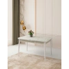 Hg Marmo Ortadan Açılır Büyüyen Yemek Masası Mermer Desenli 80x130cm SADECE MASA FİYATIDIR