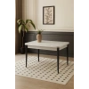 Kelebek Ortadan Açılır Büyüyen Yemek Masası Gri 70x120cm