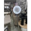 Ledli Tripod Krom Ayaklı Dekoratif Saat Döner Çarklı Krom-Krom