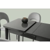 Ortadan Açılır Büyüyen 70x120cm Gümüş Gri Ahşap Salon Yemek Masa Gri Sandalye Takımı 4 Sandalyeli