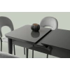 Ortadan Açılır Büyüyen 70x120cm Gümüş Gri Ahşap Salon Yemek Masa Gri Sandalye Takımı 4 Sandalyeli