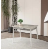 Ortadan Açılır Büyüyen Parlak Ahşap Yemek Masası Mermer Desenli 80x130cm SADECE MASA FİYATIDIR