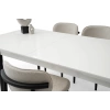 Ortadan Açılır Büyüyen Yemek Masası Beyaz 80x130cm Beyaz - Siyah Ayaklı