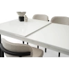 Ortadan Açılır Büyüyen Yemek Masası Beyaz 80x130cm Beyaz - Siyah Ayaklı