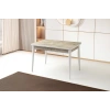 Ortadan Açılır Büyüyen Yemek Masası Mermer Desenli 80x130cm SADECE MASA FİYATIDIR