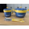 Paslanmaz Çelik Sızdırmaz Çatal ve Kaşıklı Saklama Kabı Beslenme Kabı 260-500 ML Mavi İthal Ürün