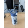 Paslanmaz Çelik Termos Su Şişesi 350ml Pipetli Beyaz İthal Ürün