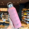 Paslanmaz Çelik Termos Su Şişesi 360ml Vakumlu Kapak Pembe İthal Ürün