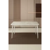Rambla Ortadan Açılır Büyüyen Yemek Masası Mermer Desenli 80x130cm