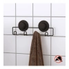 Vakumlu Banyo Tuvalet Havlu Askısı 4 Kancalı Siyah