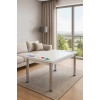 Yandan Açılır Büyüyen Cam Mutfak Masası Damla 70x110cm SADECE MASA