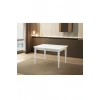 Yandan Açılır Büyüyen Yemek Masası 60x90cm Beyaz-Beyaz Ayaklı