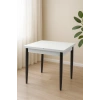 Yanlardan Açılır Büyüyen Yemek Masası Beyaz 75x80cm SADECE MASA FİYATIDIR