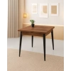 Yanlardan Açılır Büyüyen Yemek Masası Ceviz 65x100cm SADECE MASA FİYATIDIR