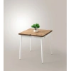 Yanlardan Açılır Büyüyen Yemek Masası Meşe-Beyaz 75x80cm SADECE MASA FİYATIDIR