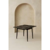 Yanlardan Açılır Büyüyen Yemek Masası Siyah Mermer Desenli 75x80cm SADECE MASA FİYATIDIR