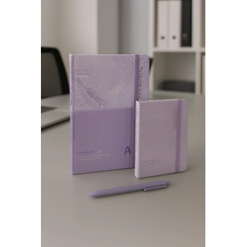 2 Adet Çizgili Defter Ajanda - Uçlu Kalem Hediyeli Waves Of Sparkle A5-A6