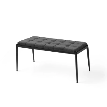 Bench Puf Metal Ayaklı Keten Kumaş 40cmx95cm