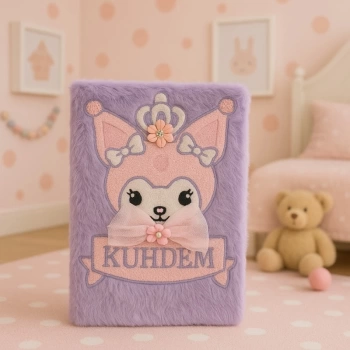 Çocuk Peluşlu Anı Defteri 80 Yaprak İthal Ürün Kuromi
