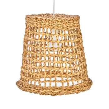 Dekoratif Hasır Avize Natural 35cmx33cm