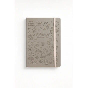 Deri Ajanda Günlük Not Defteri Notebook Gri