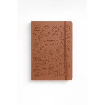 Deri Ajanda Günlük Not Defteri Notebook Kahve