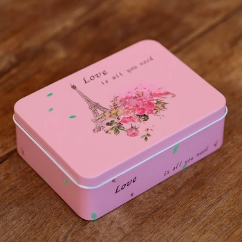 Dikdörtgen Kutu Hediye Kutusu Sevgililer Günü Hediye Kutusu Love is all you need Pembe