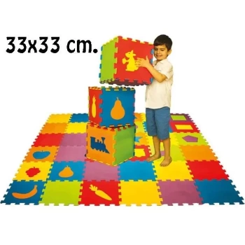 Eva Puzzle Oyun Matı Minder 7mm Meyveler 33x33cm 9 Adet