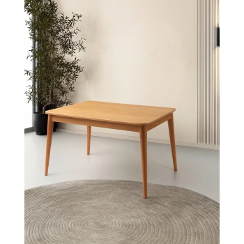 Fidan Ortadan Açılır Büyüyen Yemek Masası Natural 80x130cm